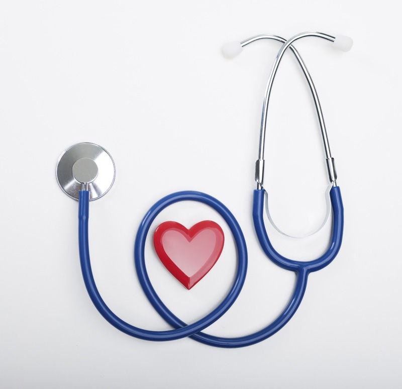 doctors stethoscope around a heart shape