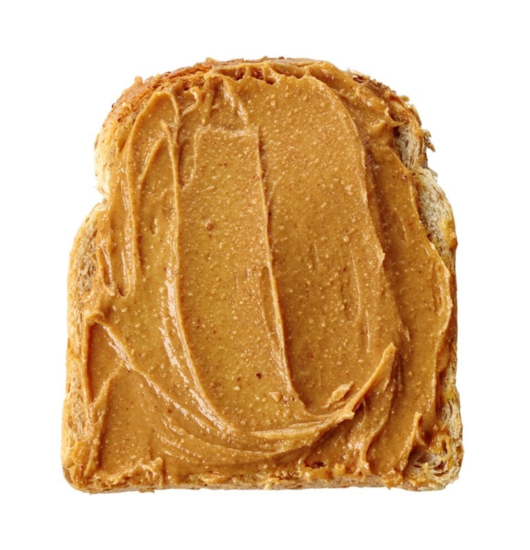 peanut butter on toast
