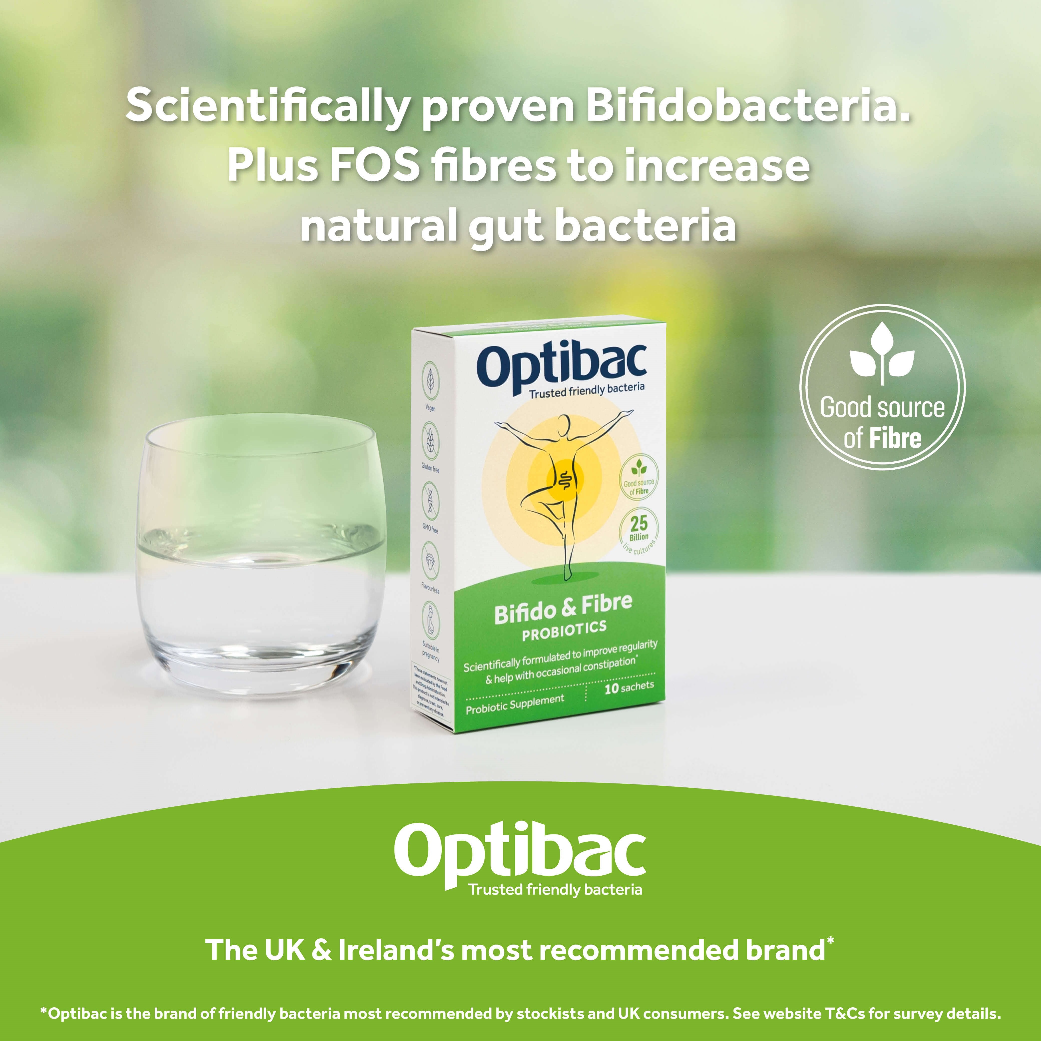 Optibac Probiotics Bifido & Fibre with FOS fibres
