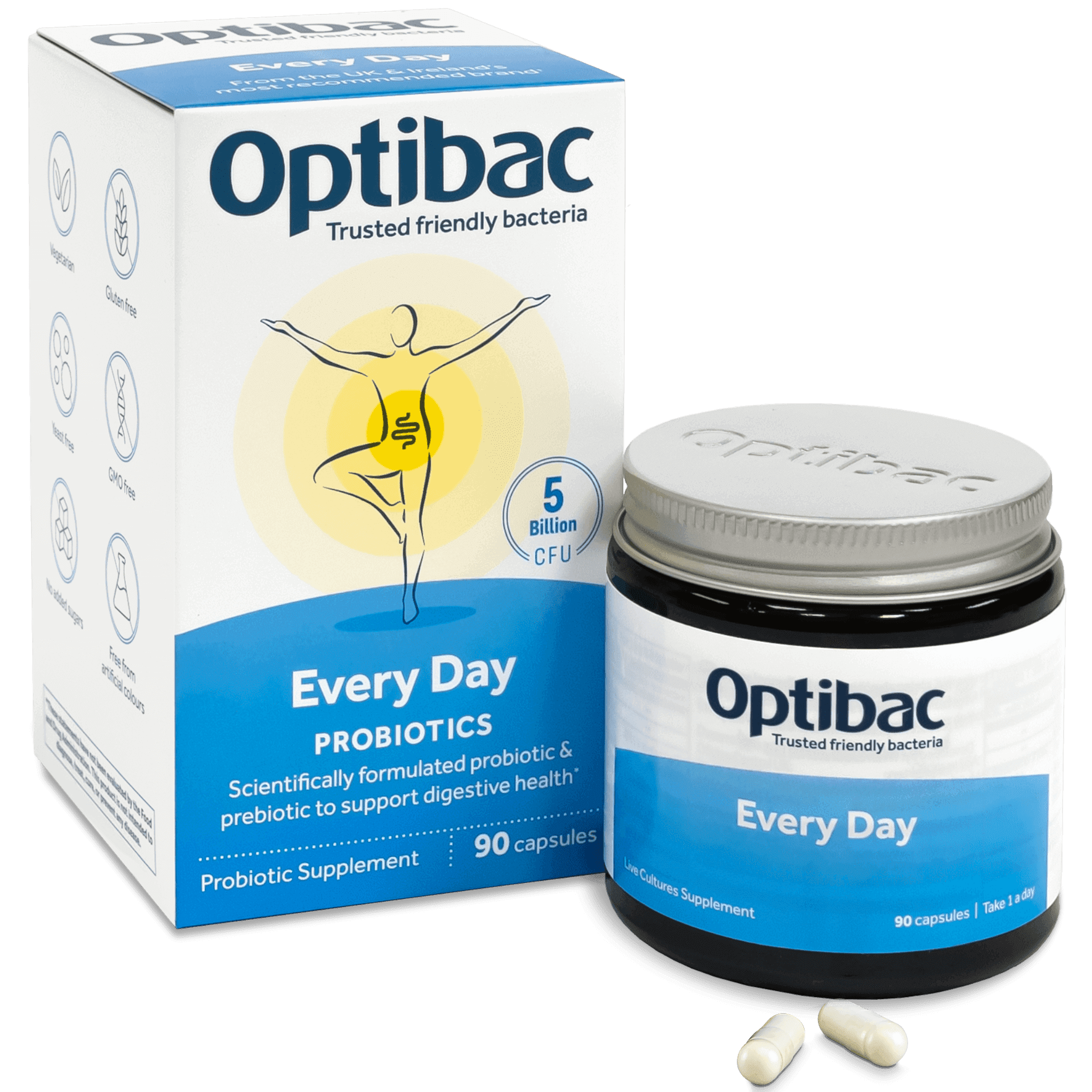 Optibac Probiotics Every Day | gut health supplement | high-quality daily probiotic supplement | 90 capsules