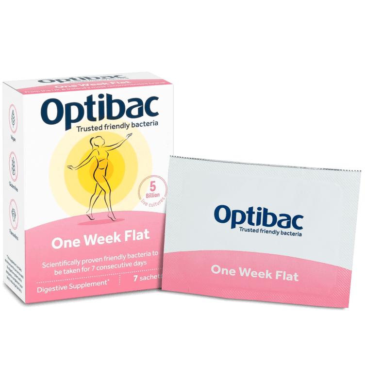 Optibac Probiotics One Week Flat | highly researched strains of probiotics suitable for bloating