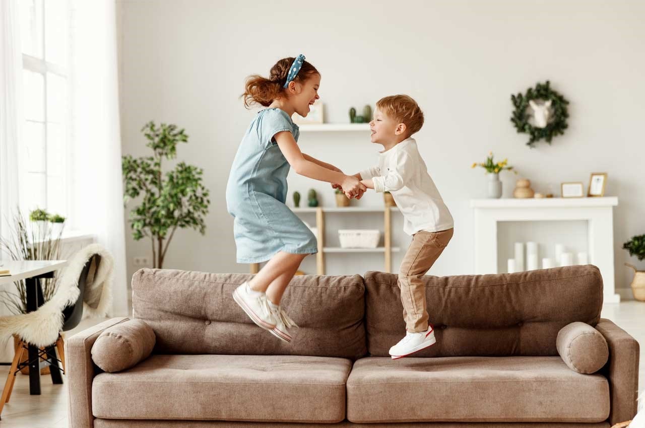 children jumping