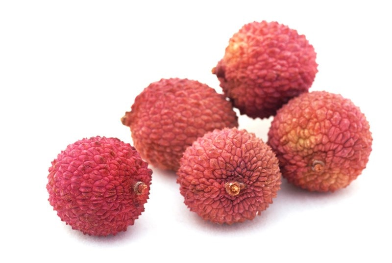 lychee fruits.