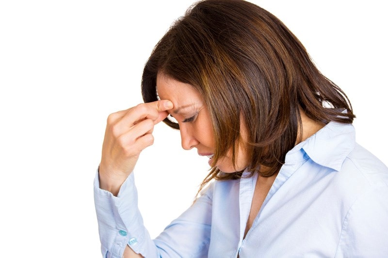 woman suffering from headache