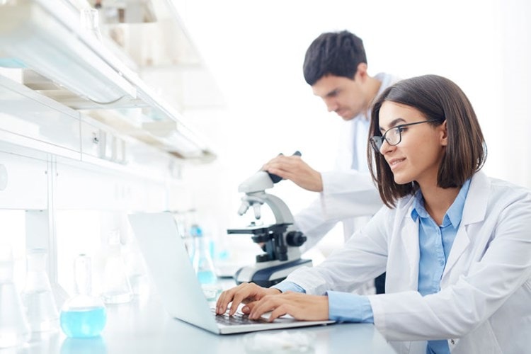scientists working in a lab 