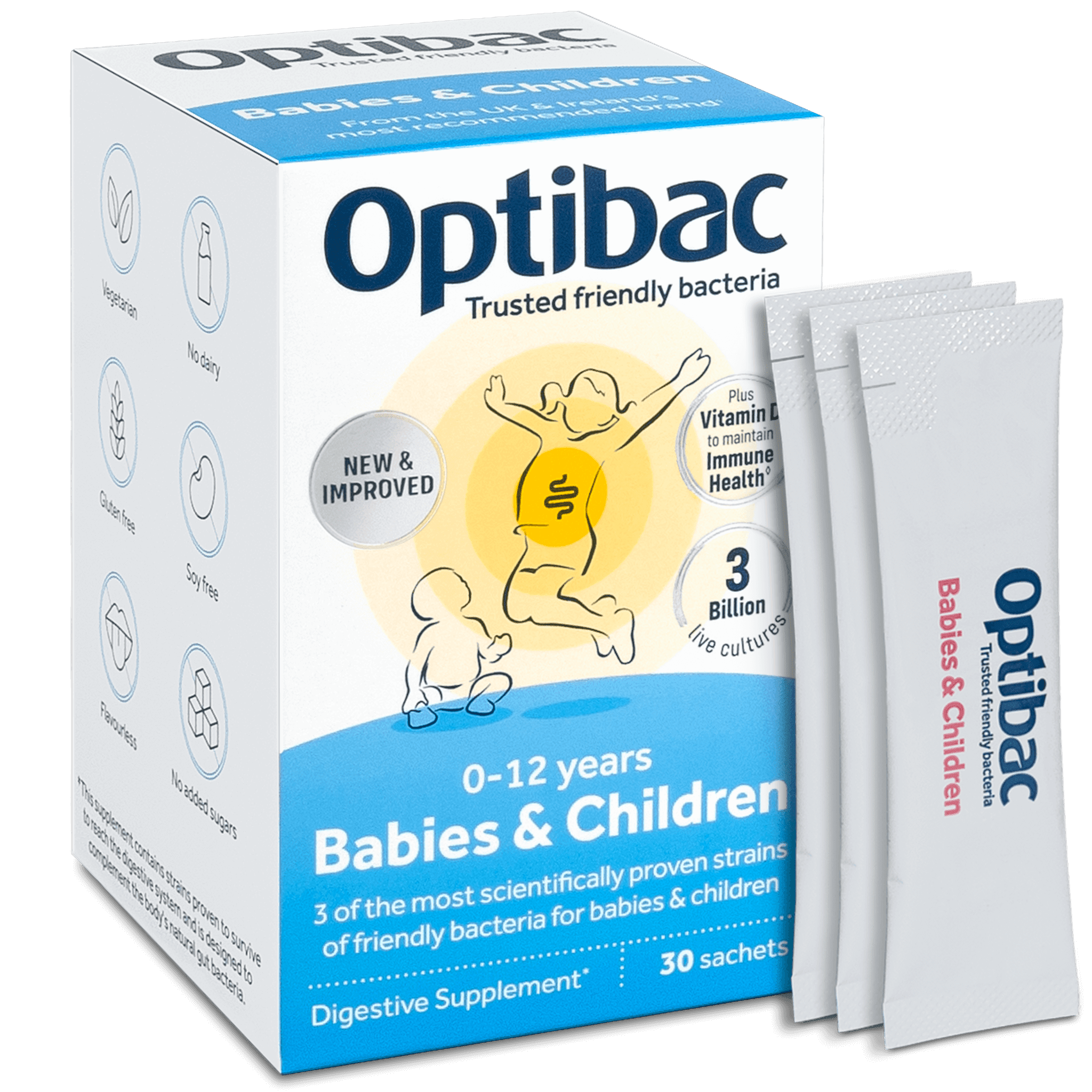 Optibac Probiotics Babies & Children | childrens probiotic with added Vitamin D